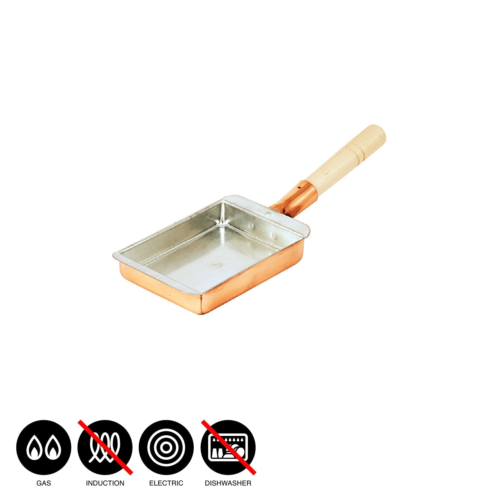 Copper Rolled Omelette Pan (Kansai-style)