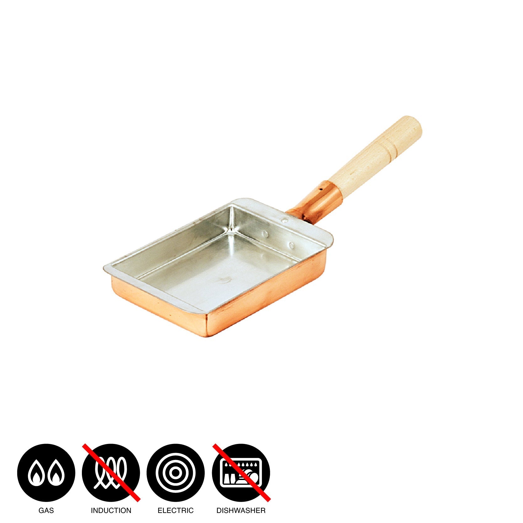 Copper Rolled Omelette Pan (Kansai-style)