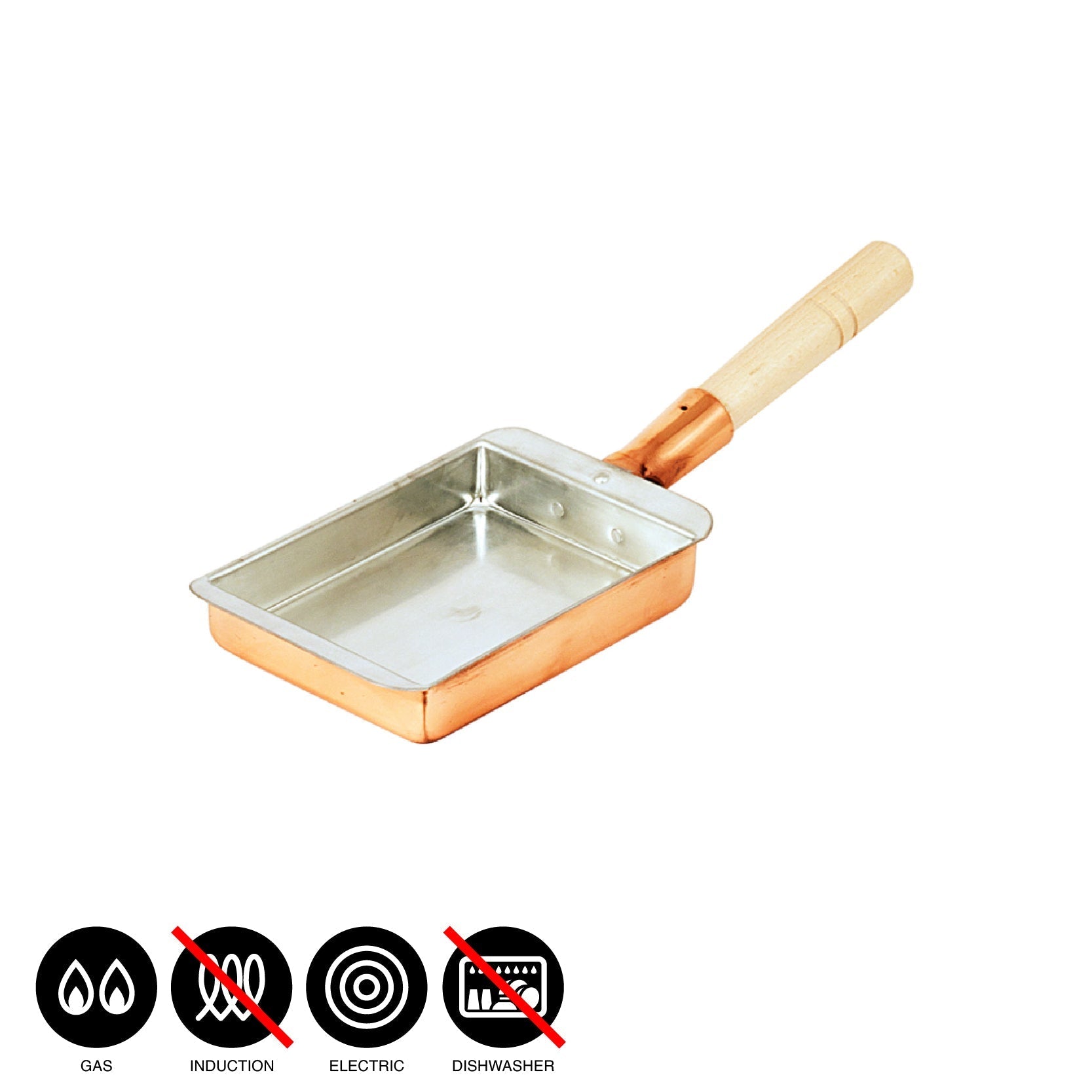 Copper Rolled Omelette Pan (Kansai-style)