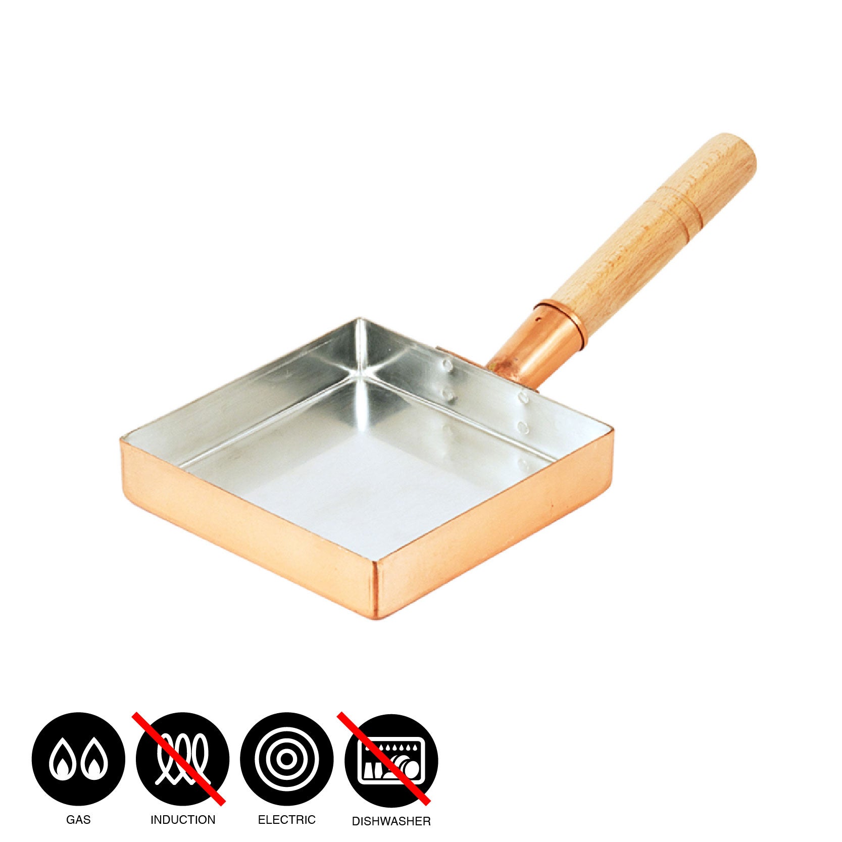 Copper Rolled Omelette Pan (Kanto-style)