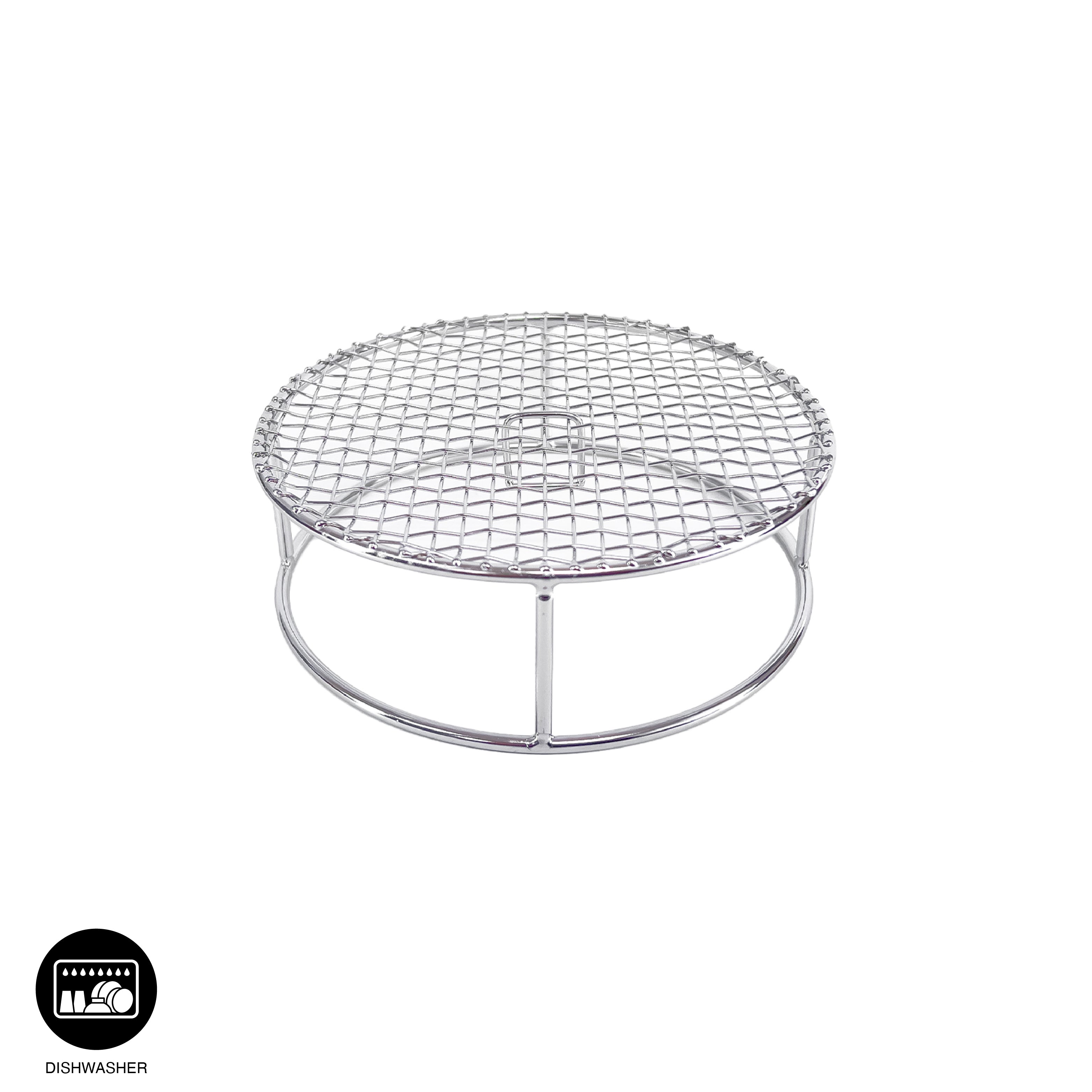 GRILLE INOX AVEC PIED POUR PANIER VAPEUR