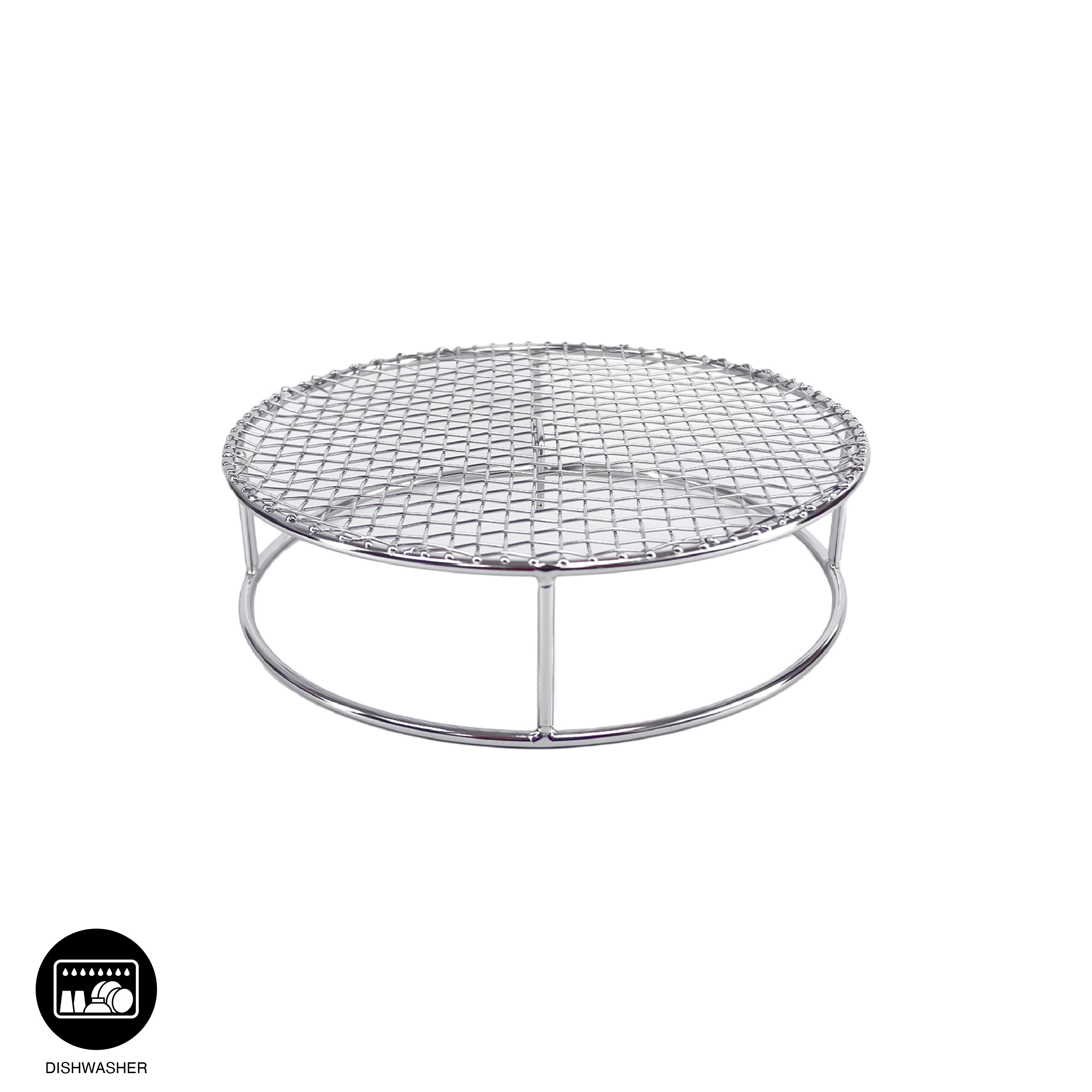 GRILLE INOX AVEC PIED POUR PANIER VAPEUR