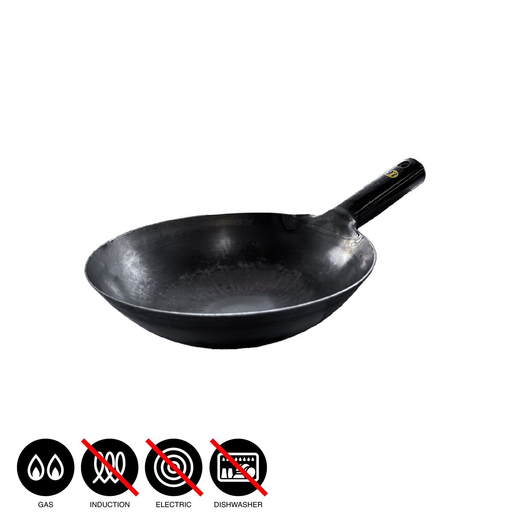 Hammered single handle wok 1.6mm / 270 - 330mm